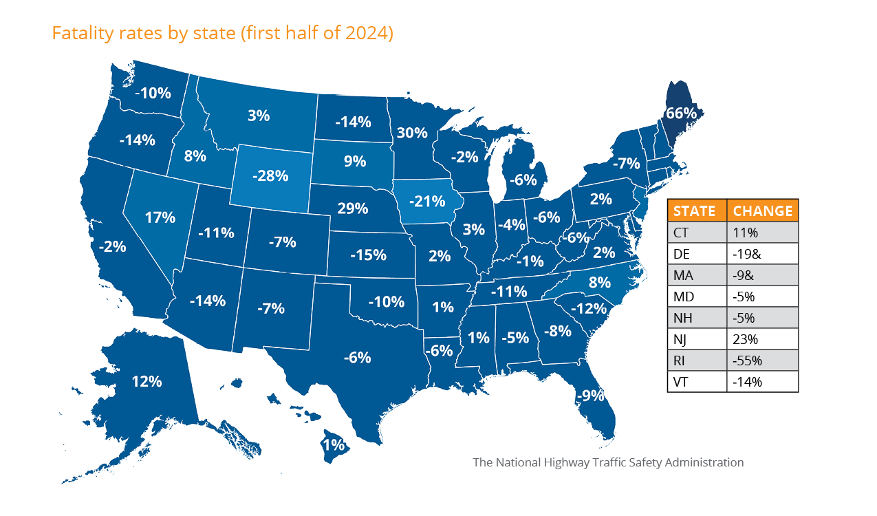 US map of fatalities